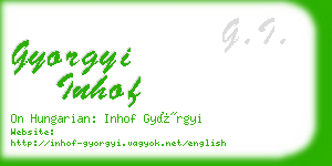 gyorgyi inhof business card